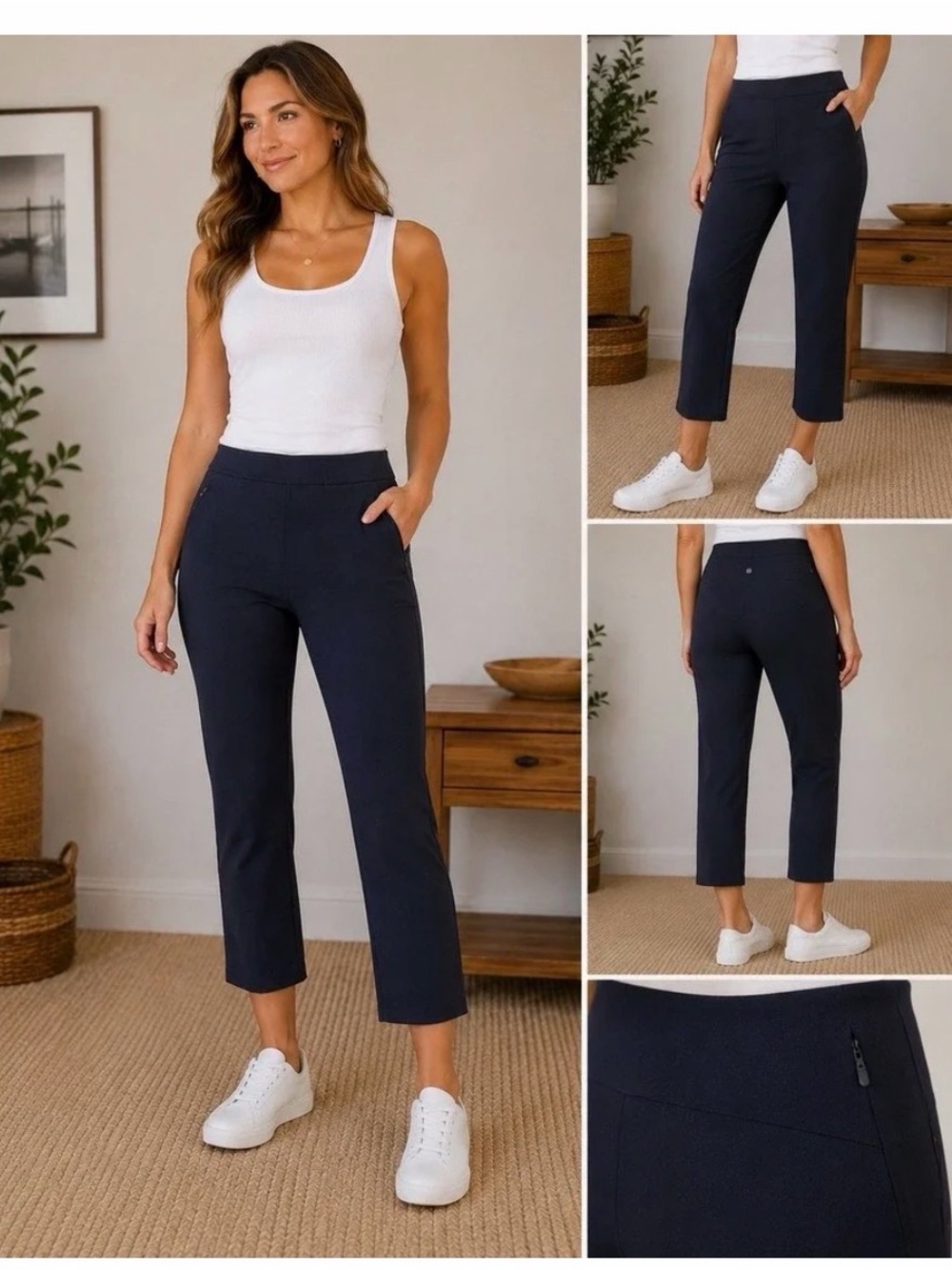 lululemon athletica Smooth Fit, High Cropped Pants, Size 8